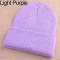 Men Women Beanie Knit Ski Cap Hip-hop Winter Warm Elastic Wool Yarn Cuff Hat For Women