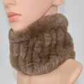 Women Real Rex Rabbit Fur Ring Scarves Luxurious Knitted Genuine Rex Rabbit Fur Scarf Winter Russian Rex Rabbit Fur Headbands