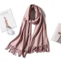 Lamaxpa New Winter Scarf For Women/lady Dot Pattern Double Sides Wool Pashmina Shawls For Dress Cashmere Female Wraps Capes