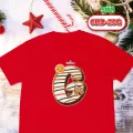 เสื้อคริสต์มาส เสื้อตัวอักษร Christmas (EFGH) สีแดง Loso store