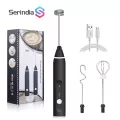 Serindia 3 -speed milk bubble machine, hand / blender, charging head, small foam mixer, for cappuccino / hot chocolate