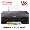 Canon Printer PIXMA รุ่น G3020 AIO Wi-Fi เครื่องปริ้นเตอร์มัลติฟังก์ชันอิงค์เจ็ทแท้ง 3 IN 1 ขายพร้อมหมึกเติมแท้ 1 ชุด