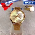 นาฬิกา Casio Standard LTP-E157MG-9A ประกัน CMG ศูนย์เซ็นทรัล 1 ปี นาฬิกาข้อมือสุภาพสตรี สายสเตนเลส รุ่น LTP-E157MG-9ADF - สีโกลด์ Veladeedee