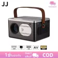 JJ ยี่ห้อ ultra-low-cost multi-function โปรเจคเตอร์ 480 T รองรับหน้าจอมือถือโฮมเธียเตอร์ office AV/HDMI/USB โปรเจคเตอร์หน้าจอ 80 นิ้ว 1080 P ฟรีสาย HD