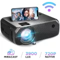 โทรศัพท์มือถือไร้สาย Wifi โปรเจคเตอร์หน้าจอเดียวกันบ้าน Hd แบบพกพาสนับสนุน1080p โปรเจคเตอร์