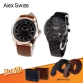 เซตนาฬิกาข้อมือ ALEX SWISS พร้อมของแถม