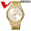 Seiko เรือนทอง SGEH72P Quartz Sapphire Glass นาฬิกาข้อมือผู้ชาย ตัวเรือนและสายเป็นสแตนเลส รุ่น SGEH72P1