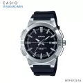 นาฬิกา Casio Standard Men นาฬิกาข้อมือผู้ชาย สายเรซิ่น รุ่น MTP-E172-1A - สีดำ MTP-E172-1A