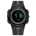 นาฬิกาข้อมือผู้ชาย SMAEL เข็มทิศและแสดงเวลาโลกนาฬิกาดิจิตอล 8021