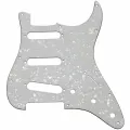 Paramount ปิ๊กการ์ดกีตาร์ไฟฟ้า ทรง Strat 3 Ply แบบ S-S-S รุ่น X100900530 White Sparkle Exotic Veneer Strat Type Pickguard