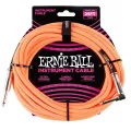 ERNIE BALL® สายแจ็คกีตาร์แบบไนลอนถัก ยาว 7.6m หัวตรง/ หัวงอ 25ft Braided , Straight / Angle Instrument Cable ** Made in USA **