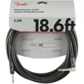 Fender® สายแจ็คกีตาร์ 5.5 เมตร หัวตรง/หัวงอ ของแท้  รุ่น Pro Series 5.5M/18.6FT Instrument Cable / Straight-Angled, Gui