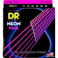 DR Strings NEON สายกีตาร์โปร่ง เบอร์ 11 เรืองแสงในที่มืด สายเคลือบ Custom Light, 11-50 ** Made in USA **