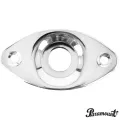 Paramount HJ-002 แผ่นเหล็กรองแจ็ค สำหรับกีตาร์ไฟฟ้า ทรง Les Paul รูปทรงรี Les Paul Jack Plate Chrome