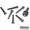 D'Addario® PWPS10 หมุดกีตาร์โปร่ง สีดำจุดงาช้าง วัสดุพลาสติก ABS คุณภาพสูง 1 แพ็ค มี 7 ตัว