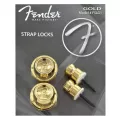 Fender® ปุ่มหมุดสายสะพาย Gold พร้อมระบบล็อคแบบพิเศษ / Strap Locks ใช้ได้กับกีตาร์ทุกประเภท