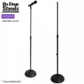 On Stage® MS7201B ขาตั้งไมค์ แบบตรง ฐานกลมโลหะ ปรับสูงได้ 83-152 ซม. Round Base Mic Stand