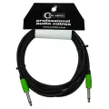 Carlsbro สายแจ็คกีตาร์ 3 เมตร แบบหัวยางสีเขียว รุ่น BJJ032-3M 3m Guitar Cable, สายแจ็คกีตาร์ 3m