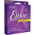 Elixir® Polyweb สายกีตาร์โปร่ง เบอร์ 10 แบบ 80/20 Bronze ของแท้ 100% Extra Light, .010 - .047 ** Made in USA **