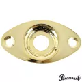 Paramount HJ-002 แผ่นเหล็กรองแจ็ค สำหรับกีตาร์ไฟฟ้า ทรง Les Paul รูปทรงรี Les Paul Jack Plate
