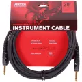 D'Addario® PW-G-20 สายแจ็คกีตาร์ 6 เมตร ฉนวน 2 ชั้น หัวแจ็คชุบทอง Custom Series Instrument Cable