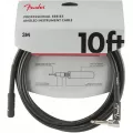 Fender® สายแจ็คกีตาร์ 3 เมตร หัวตรง/หัวงอ ของแท้ รุ่น Pro Series 3M/10FT Instrument Cable / Straight-Angled, Guitar Cable, สายแจ็คกีตาร์