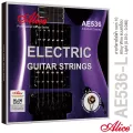 Alice® AE536-L สายกีตาร์ไฟฟ้า เบอร์ 10 วัสดุไฮคาร์บอนสตีล เคลือบกันสนิม สายพันด้วยวัสดุอัลลอย์สีเงิน ของแท้ Light Tensi