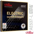 Alice® AE537 L สายกีตาร์ไฟฟ้า เบอร์ 10 วัสดุไฮคาร์บอนสตีล เคลือบกันสนิม สายพันด้วยวัสดุอัลลอย์สีทอง ของแท้ Light Tensio