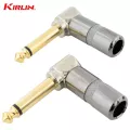 Kirlin CV-2359BNG x2P หัวแจ็ค หัวแจ็คโมโน แบบเปลือย หัวงอ สีทอง 1/4" อย่างดี Audio Jack ** 1 แพ็ค มี 2 ตัว **