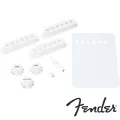 Fender® Strat Accessory Kit แผ่นปิดหลังกีตาร์ไฟฟ้า ทรง Start + ปุ่มหมุน + ฝาครอบ + หัวสวิทช์ + หัวคันโยก