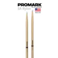 Promark™ ไม้กลอง 5A หัวไนลอน Classic 5A Hickory Nylon Tip Drumstick รุ่น TX5AN ** Made in USA **