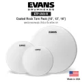 Evans™ ETP-UV2-R ชุดหนังกลองทอม 10"/12"/16" น้ำมัน 2 ชั้น หนา 7+7 มิล  เคลือบ UV ** Made in USA **