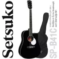 Setsuko SP-B41C กีตาร์โปร่ง 41 นิ้ว Sprout Series by kazuki ทรง Dreadnought คอเว้า ไม้ Basswood ลูกบิดแบบวินเทจ Ivory ปิ๊กการ์ด Teardrops + แถมฟรีกระเ