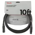 Fender® Pro Series สายไมค์ 3 เมตร XLR male / XLR female หนา 8 มิล ของแท้ 10FT Microphone Cable