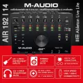 M-Audio® AIR 192 I 14 ออดิโออินเตอร์เฟส แบบ 8-in/4-out ความละเอียด 24-bit/192kHz มีปรีแอมป์ Transparent Crystal™ + แถมฟร