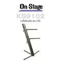 On Stage® KS9102 Quantum Core Column Keyboard Stand ขาตั้งคีย์บอร์ด แบบ 2 ชั้น ปรับความสูงได้ระหว่าง 10 - 44 นิ้ว รองรับน้ำหนักได้รวม 114 กก. ต่อไมค์บ