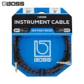 Boss® BIC-10A สายแจ็คกีตาร์ 10 ฟุต / 3 เมตร อย่างดี หัวตรง/หัวงอ หัวแจ็คเคลือบทอง สายถักไม่พันกันง่าย ของแท้ 100% Instr