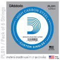 D'Addario® PL011 สายกีตาร์ สายปลีก แพ็ค 5 เส้น สายกีตาร์โปร่ง / สายกีตาร์ไฟฟ้า เบอร์ 11 แบบ High Carbon Steel  ของแท้ 1