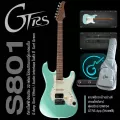 GTRS® S801 กีตาร์ไฟฟ้า 22 เฟรต อัจฉริยะ เชื่อมต่อ app ได้ เพื่อเปลี่ยนเสียงกีตาร์ + แถมฟรี GTRS GWF4 Wireless Footswitch & กระเป๋า & สายแจ็ค  ** ประกั