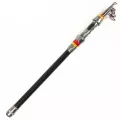 คาร์บอนไฟเบอร์ก้านตกปลาแบบTelescopic RodแบบพกพาSpinning Fishing Rod PoleหินเรือตกปลาRod