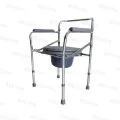 เก้าอี้นั่งถ่าย เหล็กชุบ พับได้ ปรับระดับได้ Foldable Steel Commode Chair, Height Adjustable
