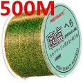 500M ที่มองไม่เห็นสายตกปลา Speckle ปลาคาร์พตกปลา3D Spoted จมเกลียวสาหร่าย Fluorocarbon เคลือบสายตกปลา