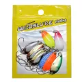 10Pcs/6Pcs 2.5G 32มม.ช้อน Sequins Lure เหยื่อตกปลาโลหะเหยื่อเบ็ด Spinner Hard เหยื่อปลาเทราท์เบส Pike ตกปลาน้ำแข็ง