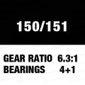 2019 Shimano Slx DC Low Profile 150 150HG 151 151HG 151XG 151XG 6.3 7.2 8.2เกียร์Ratio DCเบรค4 + 1BB Baitcastingล้อ
