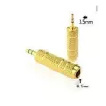 Jack Converter 3.5 to 6.5 หัวแปลง 3.5mm เป็น 6.5mm Audio Jack Female Jack Plug Microphone MIC Audio Adapter For PC Phone