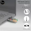 USB Sound card 5.1 ตัวแปลงช่องไมค์และหูฟัง สำหรับโน๊ตบุ้ค/คอมพิวเตอร์