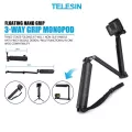 ไม้เซลฟี่ TELESIN รุ่น GP-MFW-300 for GoPro ไม้เซลฟี่ 3-Way กันน้ำ+ขาตั้งกล้อง ที่จับกันลื่นพร้อมสายรัดข้อมือ