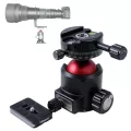 iShoot Original Panoramic Ball Head + Camera Quick Release Plate with Panorama Clamp & Base Low Center of Gravity High Locking Force