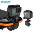 TELESIN สเก็ตบอร์ดผู้ถือขาตั้งคลิปสำหรับ GoPro Xiaomi YI สำหรับ EKEN สำหรับ DJI Osmo กล้องอุปกรณ์กีฬา