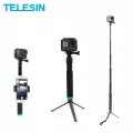 TELESIN อลูมิเนียมอัลลอยด์ Selfie Stick กล้องโทรทรรศน์มือถือแบบขยายได้เสา Monopod ขาตั้งกล้องสำหรับ GoPro Xiaomi Yi DJI Osmo Action